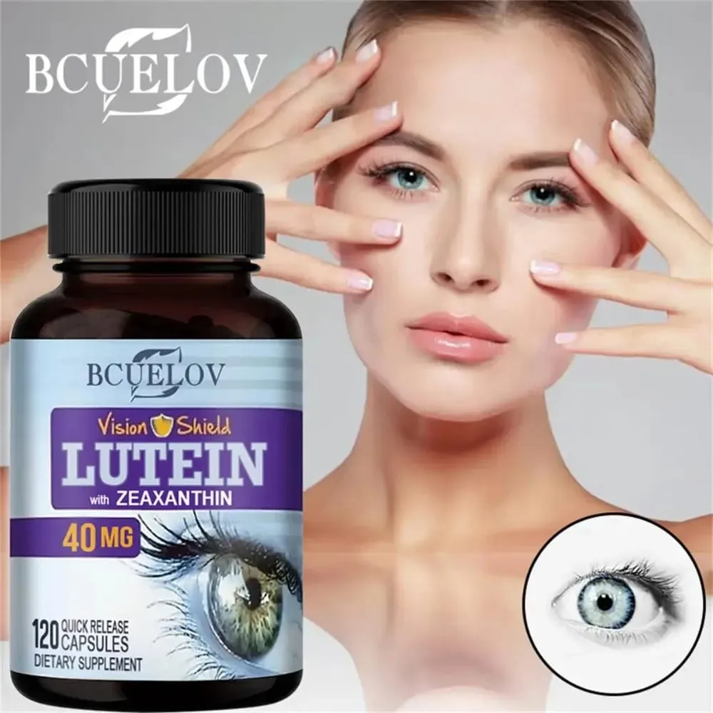 Lutein and Zeaxanthin Capsules 40mg Per Serving | Essential Eye Vitamins & Vision Health Dietary Supplement