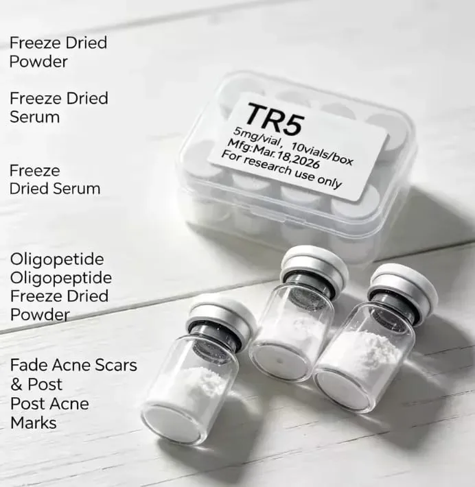 Ghk-Cu 5Mg~60Mg (Available in Multiple Sizes) Tr Freeze-Dried Beauty Powder + Solvent Set Three-In-One Effect for Acne Removal + Lightening Marks + Firming Barrier Repair Type Suitable for Daily Use
