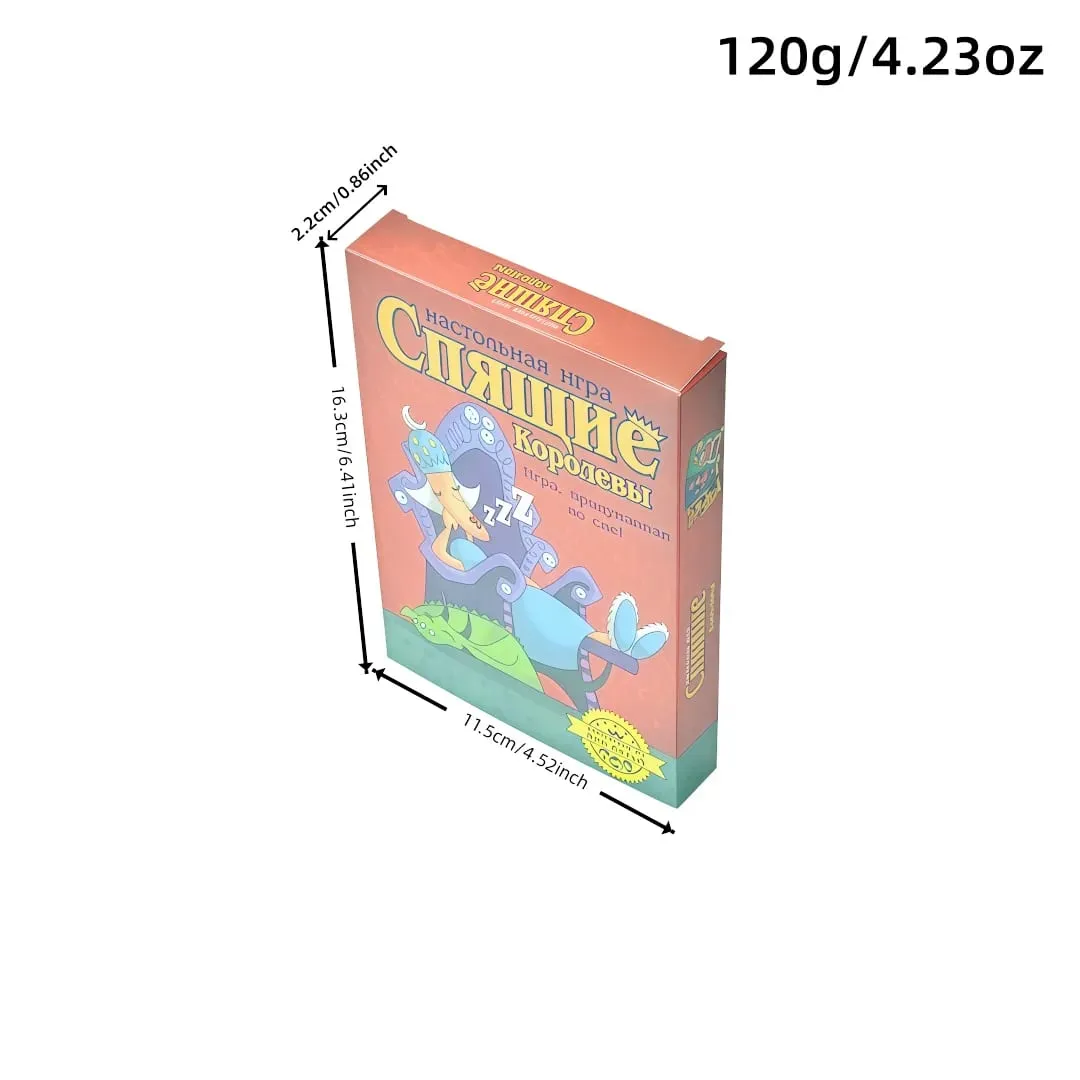 "Sleeping Beauty" Russian Version Fast-Paced Party Card Game Suitable for Families and Teenagers - Interactive Tabletop Board Game Durable Paper Material Ideal as a Holiday Gift (Colors May Vary Slightly)