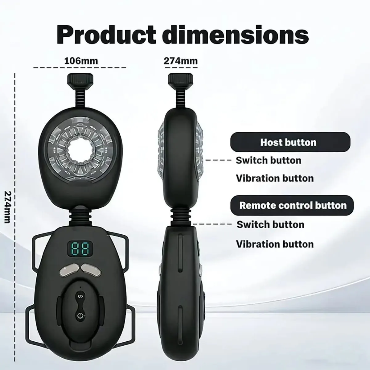 Sex Toys for Men Automatic Swing Male Masturbator with Wearable Belt Thrusting Masturbator Cup Remote Control Adult Supplies