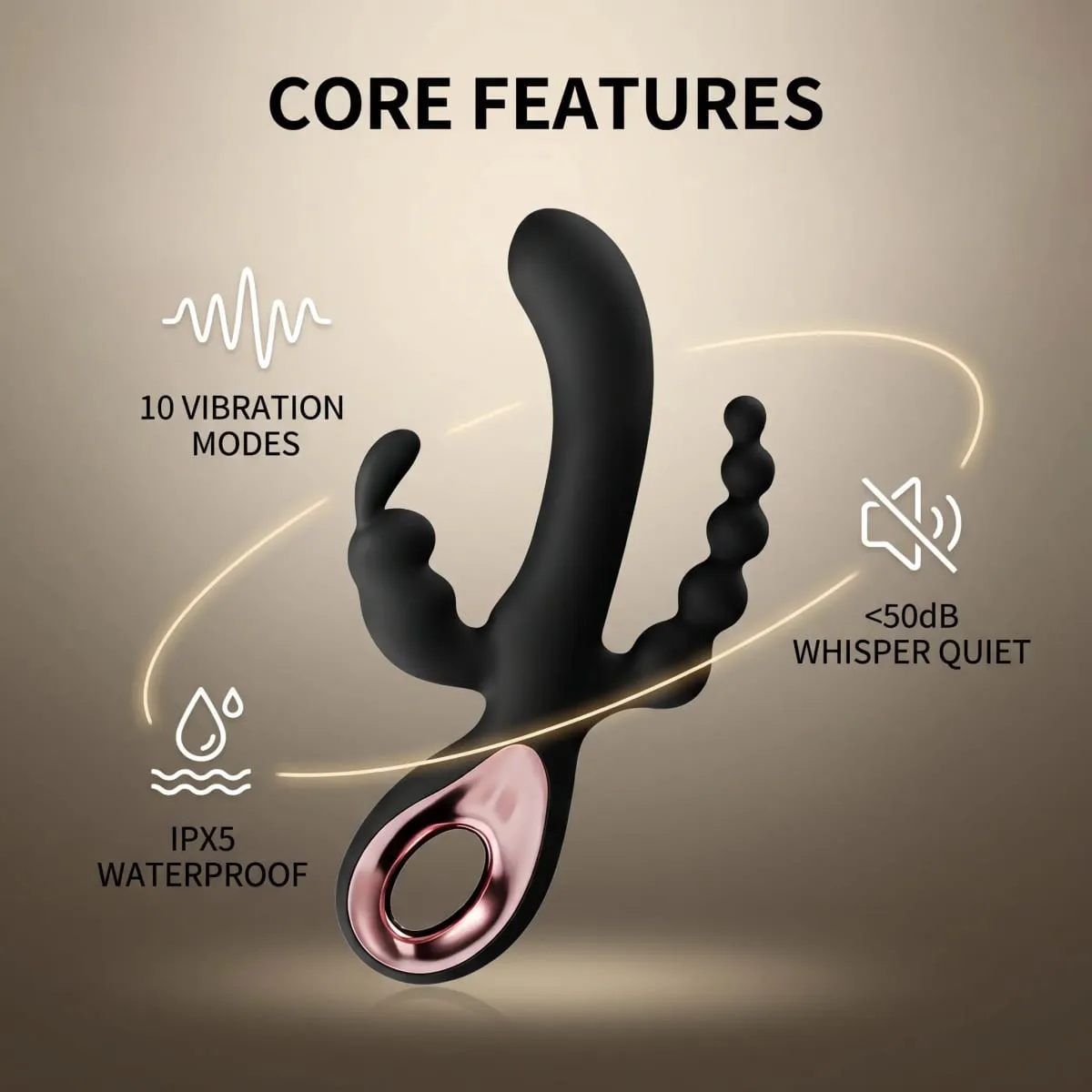 G Spot Dildo Rabbit Vibrator for Women 3 In1 Clitoris Stimulation Silicone Waterproof Female Vagina Anal Massager Adult Sex Toy