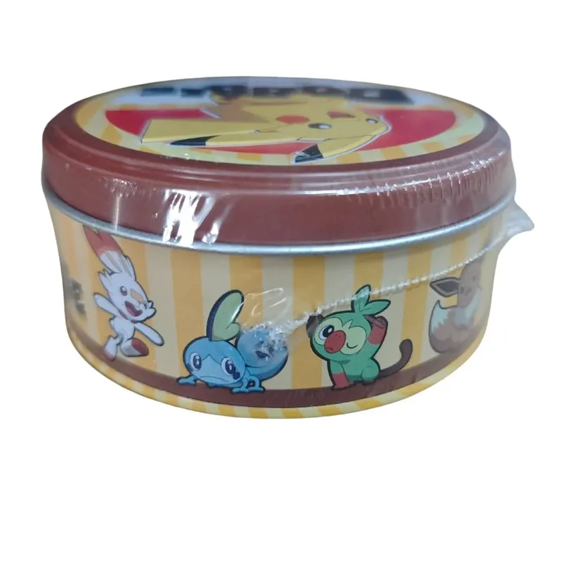 Pokemon Card Iron Box Board Game Cards Pikachu Card Family 2-8 Players Festive Christmas & Halloween Gift for Kids