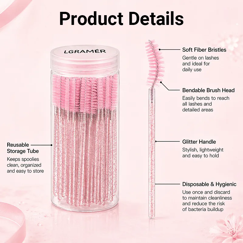 50/100 pcs Eyelash Extension Brush Disposable Eye Lashes Make Up Brushes Mascara Wand Applicator Multiple Colors Makeup Tools