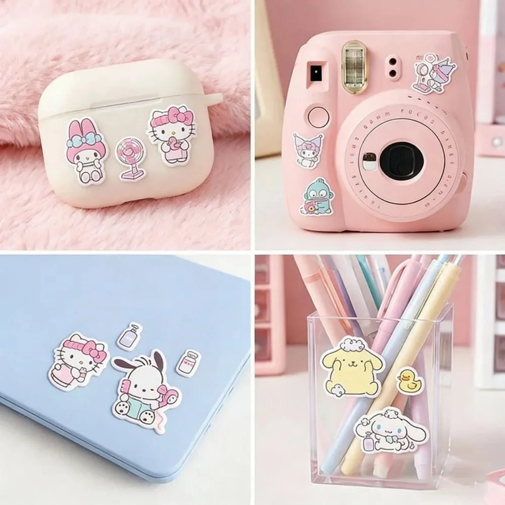 Genuine Sanrio 3D Foam Stickers Cartoon Hello Kitty Kuromi Melody Toy Decal For Scrapbook Water Mug Phones Planners Decor Decals