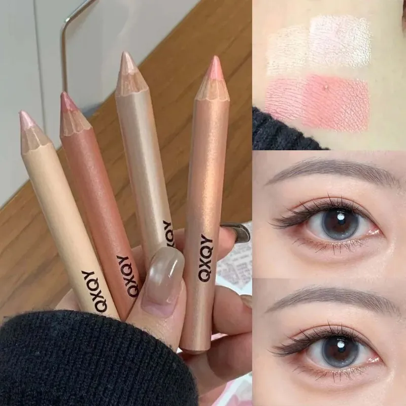 3D Under-Eye Highlighter Pen Waterproof Smudge Long-Lasting Sparkling Silkworm Pen Multi-Use Eye Liner Brightening Eye Makeup