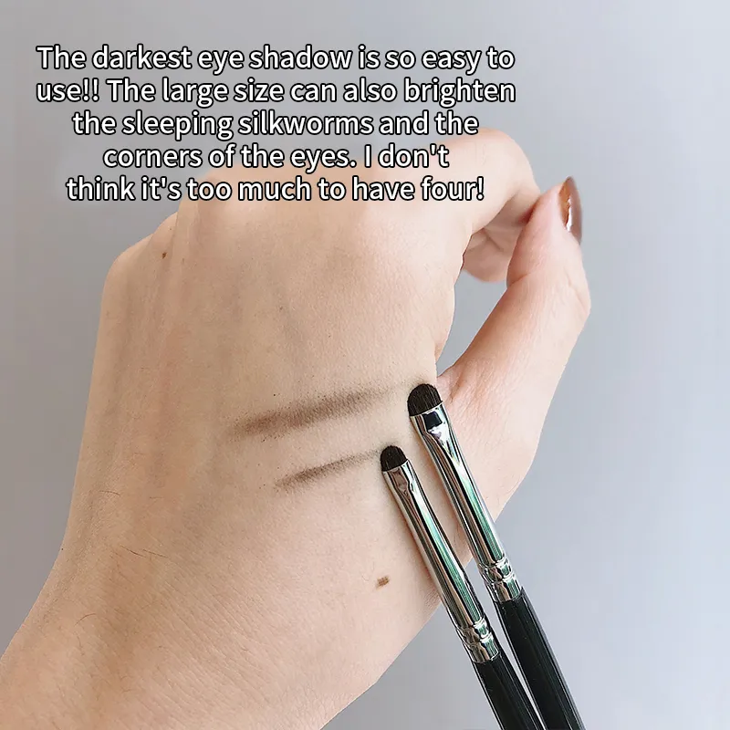 Detail Kuas Rias Eyeshadow Kecil Rambut Kuda Kuas Rias Eye Shadow Presisi Alat Kosmetik Noda Meruncing