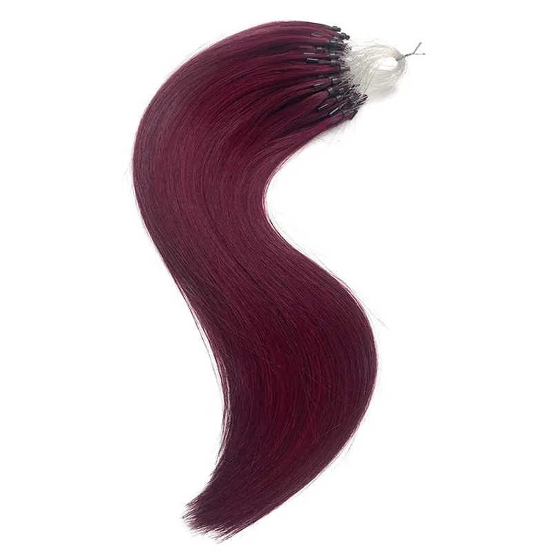 Remy Human Hair Extensions 14-24 Inch Micro Loop Ring Attachment Micro Bead Natural Looking DIY Hair Extension — image 9