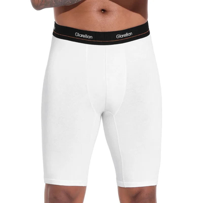 4pc Set Long leg White Cotton Boxer Men Underwear Male Brand Panties And Underpants For Homme Luxury Shorts Box Slip Briefs Soft