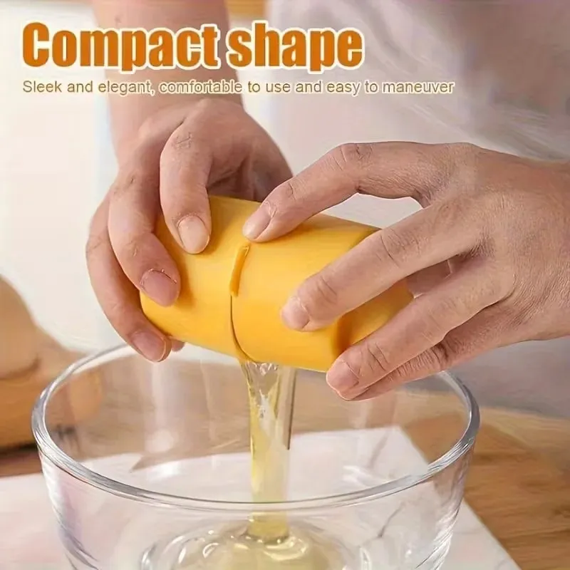 2pcs Egg Separator & Peeler - Quick & Easy Manual Egg Separator with Blades Non-Slip Base Compact Design for Home Cooking Bak