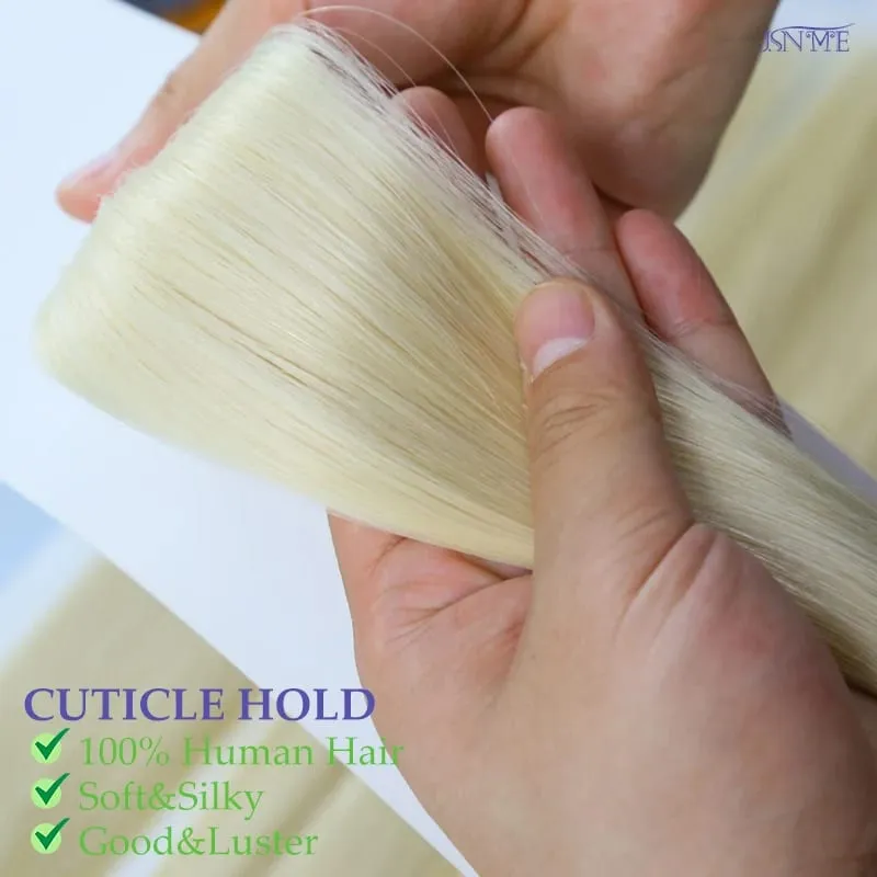 Tape In Human Hair Extensions 100% Really Hair Tape In Hair Natural Straight Black Brown Blonde 613 For SalonFor Women