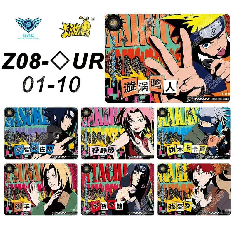 Kayou Naruto New T4W8 T2W9 Anime Rare Card Full Series ASP BP PU HR AR CR MR UR Complete Set Anime Collection Card Kids Toy Gift