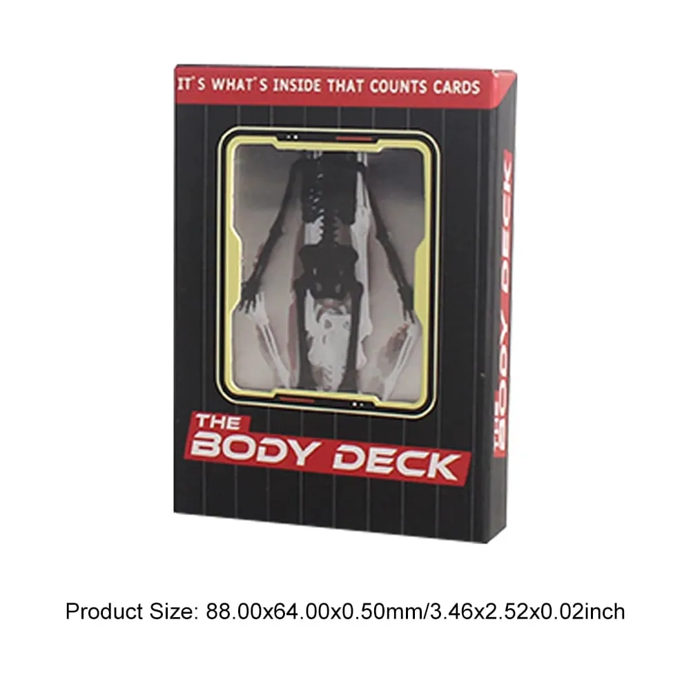 The Body Deck Cards Wear Resist 3D Image Educational Cards Multi-Purpose Human Anatomy Playing Cards for Card Collectors