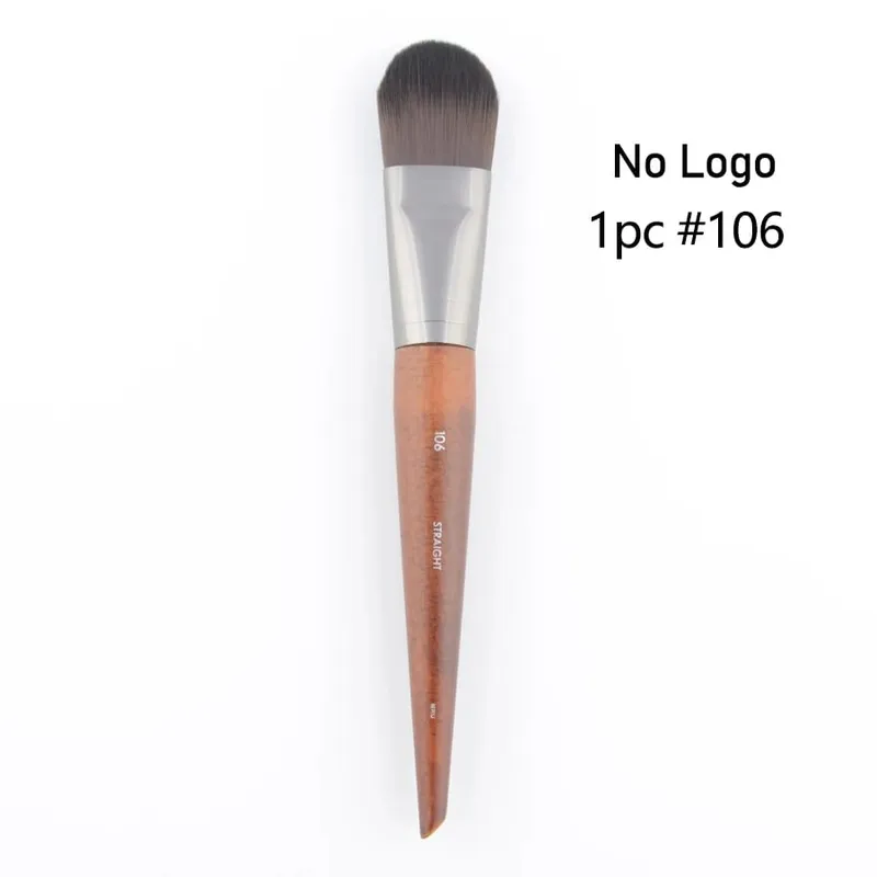 1 piece #108 Foundation Makeup brush Flat Liquid BB cream Natural wood straight Professional Face Mask Make up brushes Synthetic