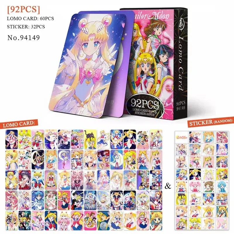 Carte postale de dessin animé Haikyuu Lomo, jouet tueur de démons Genshin Impact, cartes de Collection avec autocollants, cadeau d'anniversaire