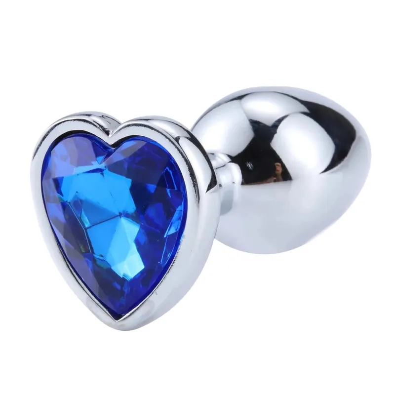 S/M/L Anal Plug Heart Shape Crystal Metal Anal Beads Butt Plug Prostate Massager Adult Gay Products Sex Toy Shop for Female Male