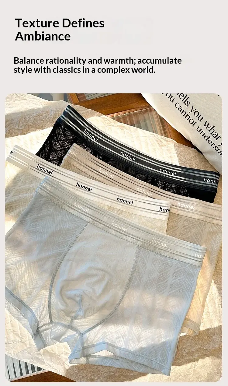 Bagong Kasuotang Panlalaki sa Tag-init, Panlalaking Boxer Brief, Plus Size na Breathable Underwear, Manipis na Maluwag na Panlalaking Kumportableng Solid na Kulay na Short