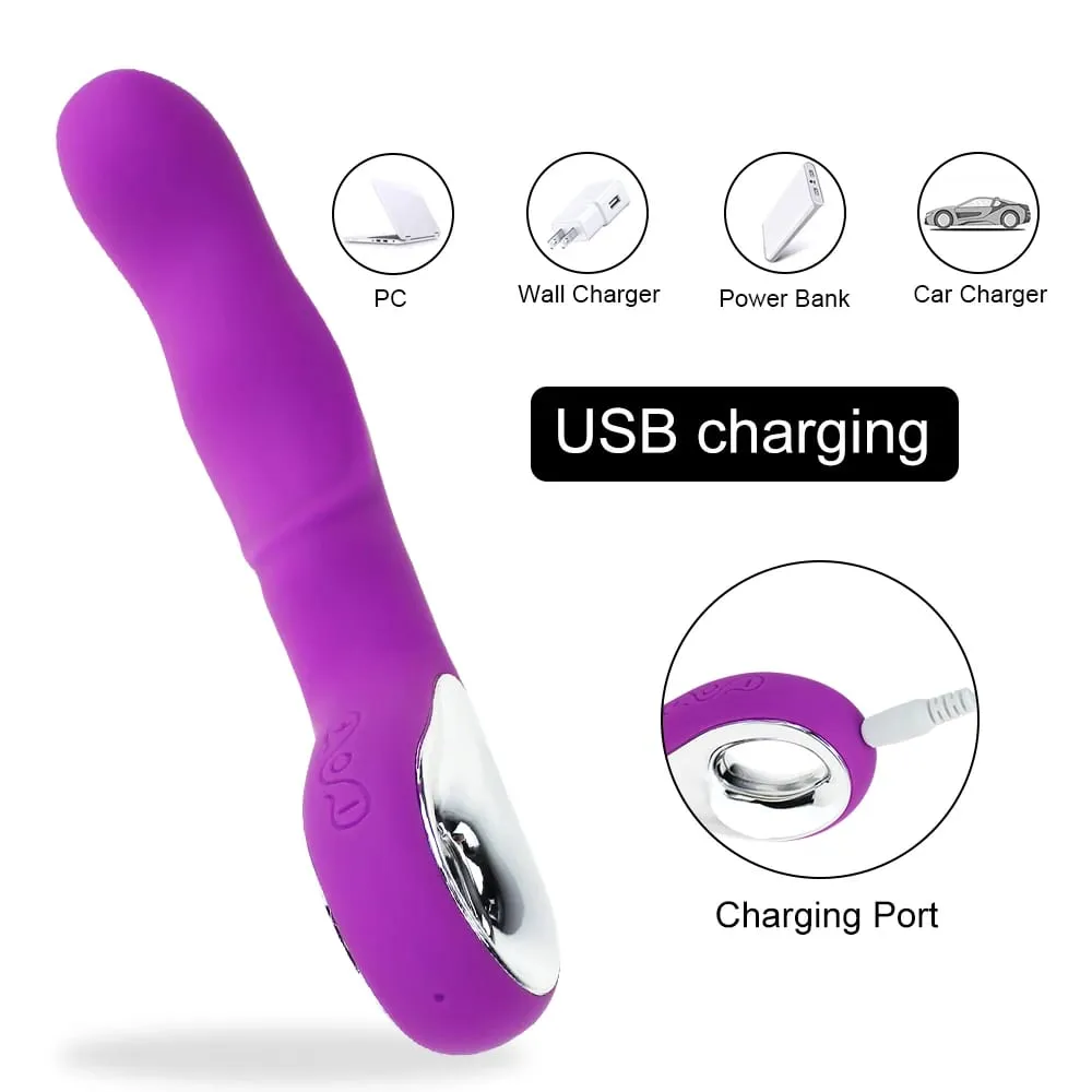 G Spot Dildo Vibrator G Spot Vaginal Stimulator Clitoris Pussy Massager Waterproof Magic Wand Rechargeable Sex Toy for Women