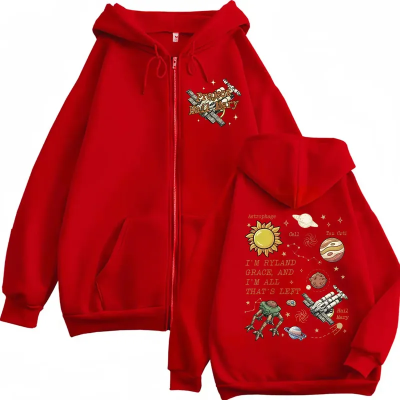 Rocky Project Hail Mary Inspired Amaze Amaze Amaze Zip Up Hoodies Coats Jacket Men Women Fashion Hoodie Casual Zipper Sweatshirt