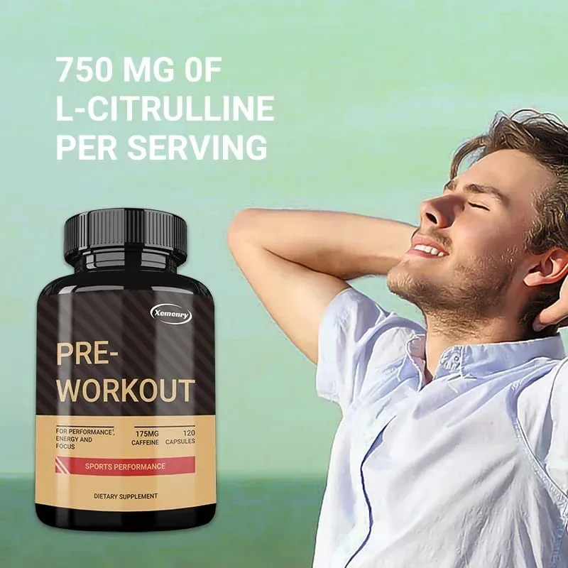 Integratore pre-allenamento - Sviluppo muscolare, resistenza, supporto per la salute del cuore, circolazione