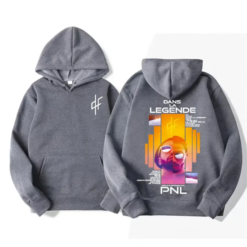 Französischer Rapper Le Monde Chico PNL Album Cover Hoodies Herrenbekleidung Hochwertige Fleece-Sweatshirts Mode Hip Hop Retro Hoodie