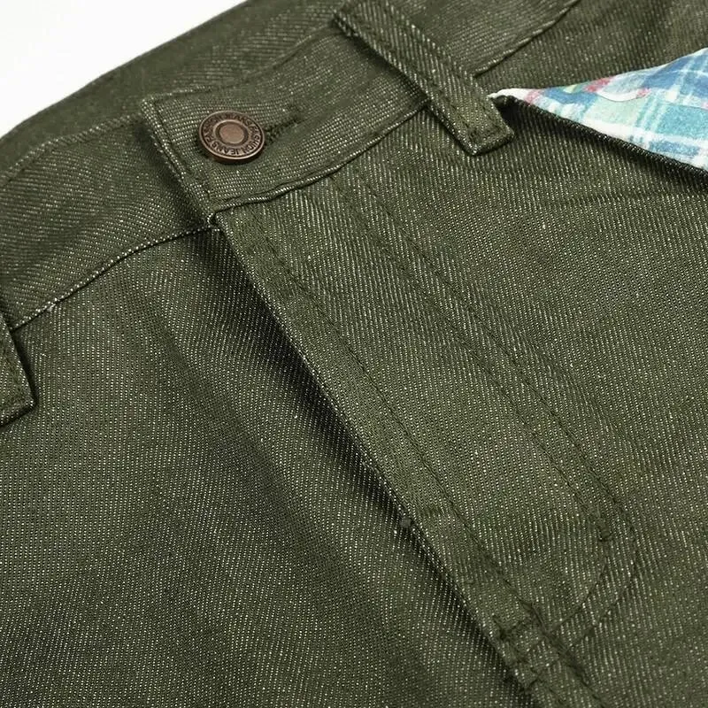 American Retro Style Army Green Wide Leg Jeans For Men Women Loose Versatile Casual Floor Length Denim Long Pants 9X4198