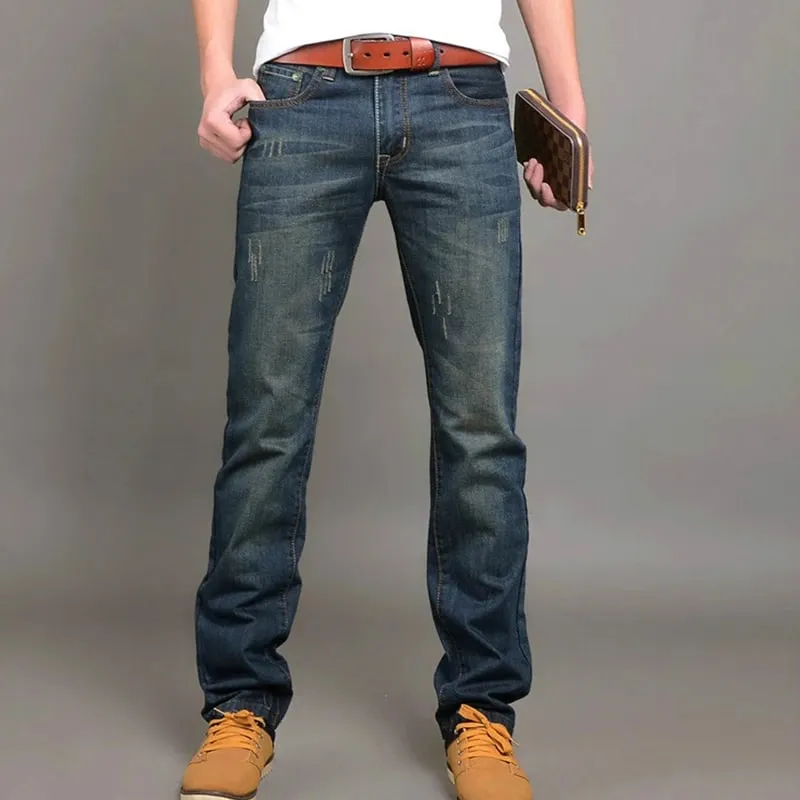 2025 Casual Jeans Mænd Business Lige jeans Stretch denimbukser Bukser Slim Fit Klassiske Cowboys Young Man Jeans