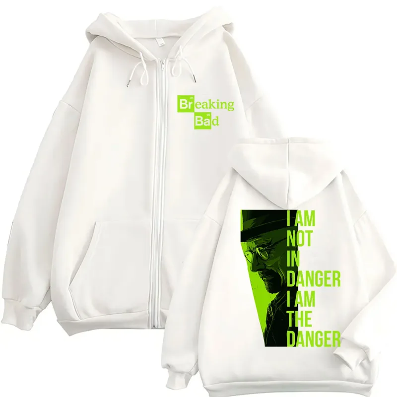TV Dizisi Breaking Bad Heisenberg Zip Up Kapüşonlular Ben Tehlike Değilim Ben Tehlikeyim Erkek Kadın Eşofman Gevşek Sonbahar Rahat Mont