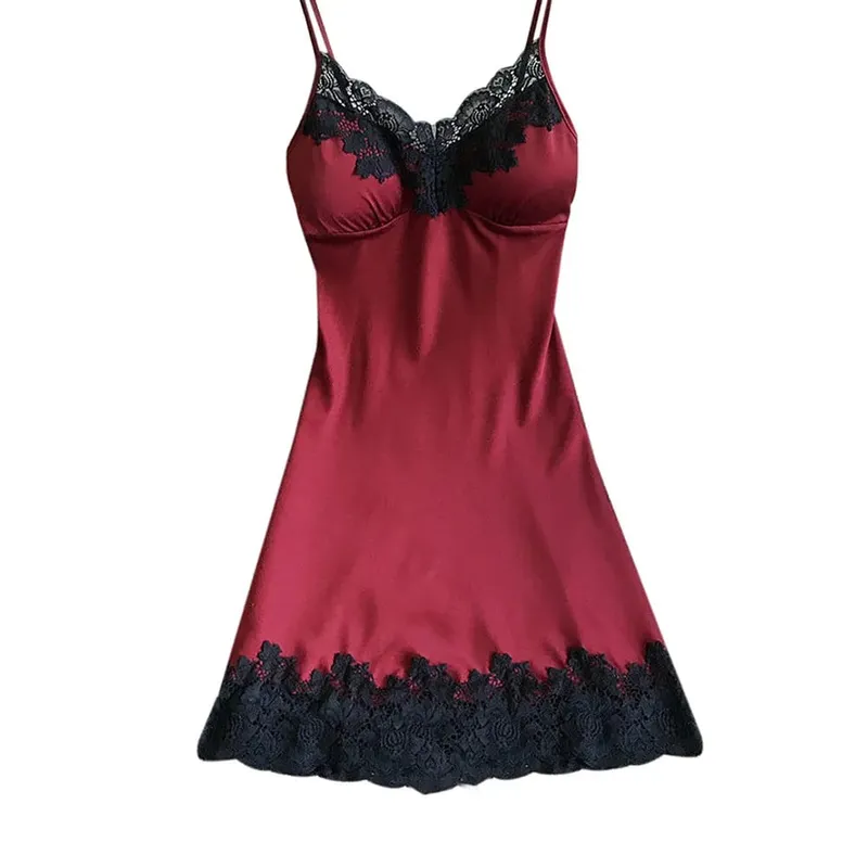 Bridal Underwear For Bride Satin Lingerie Pads Sexy With Nightdress Ladies Chest Nightwear Women LenceríAs Atrevidos Mujer