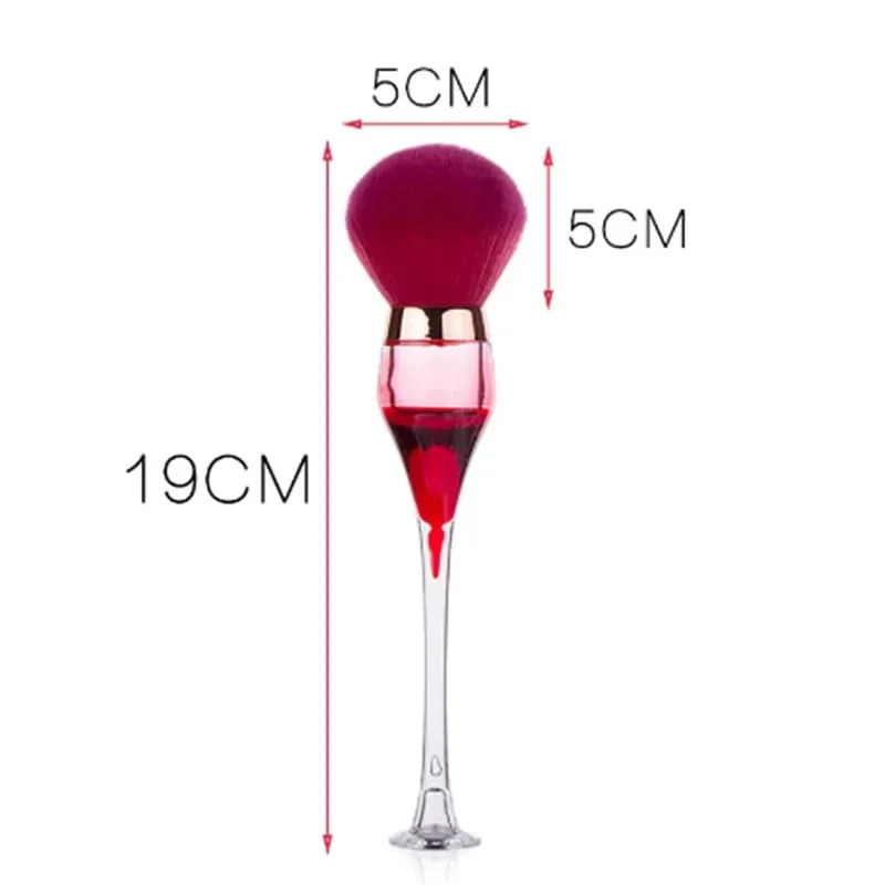 1pc Wine Glass Makeup Brush Professional Foundation Powder Blush Brush Soft Cosmetic Brushes Make Up Accessories Beauty Tools
