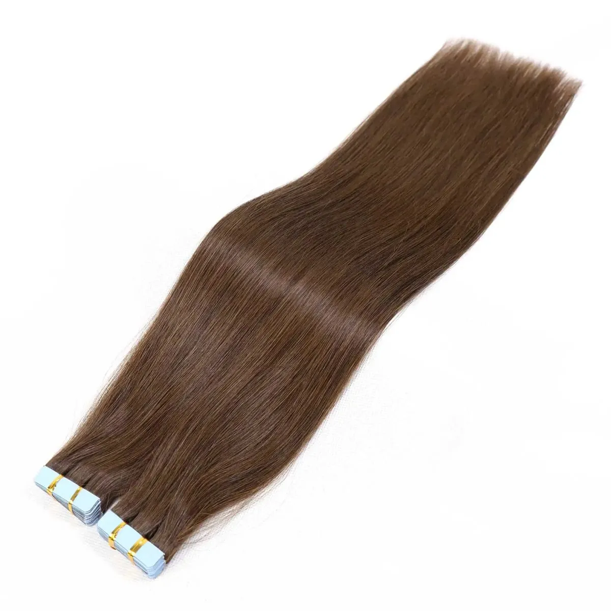 Blonde Highlight Tape In Human Hair Extensions For Women 20Inch Ash Brown Invisible Straight Hair Tape In Extensions 20Pcs/Pack