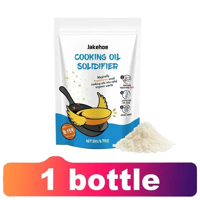 Cooking Oil Solidifier Powder Hot Grease Hardener for Used Fryer Oil Waste Vegetable Lard Eco Friendly Kitchen Cleaning Tool