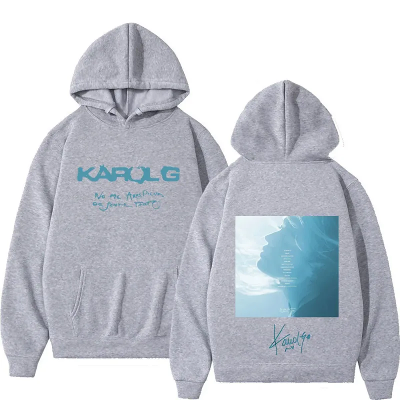 Karol G Album No Me Arrepiento De Sentir Tanto 2026 Hoodie Men Women Vintage Fashion Pullover Winter Loose Casual Sweatshirts