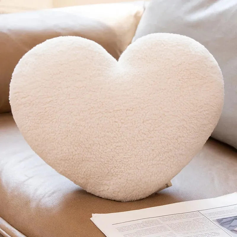 40x35cm Love Heart Stuffed Plush Throw Pillow Valentine's Day Heart Cushion Sofa Seat Pad Couch Pillow Home Decor Girls Gifts