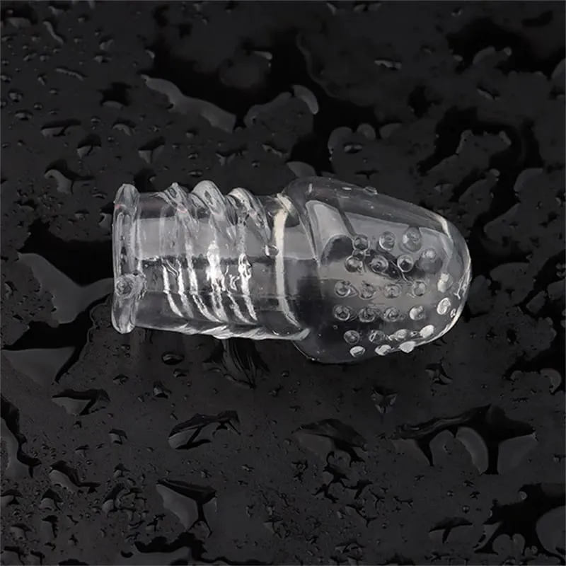 Penis Sleeve Male Masturbator Delay Lasting Glans Trainer Portable Stimulator Penis Massager Soft Adult games sex Erection Toys