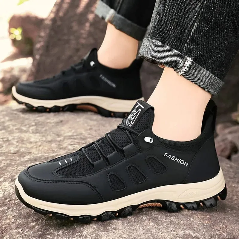 Men's Hiking Shoes Fashion High Quality Men Sneakers Outdoor Trekking Climbing Sport Shoes Breathable Lace Up Men Walking Shoes
