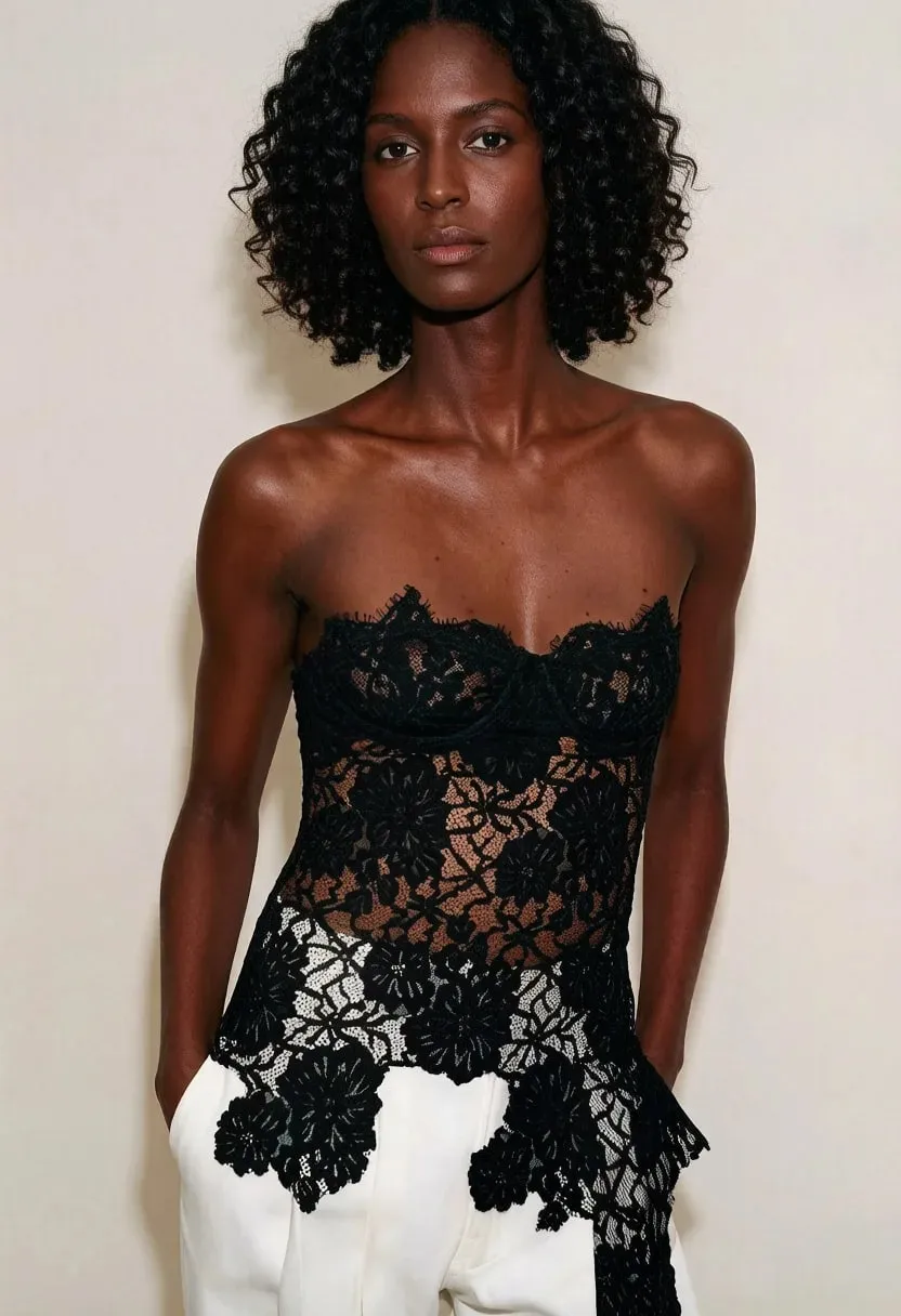 Y2k Sexy Tank Top Lace Splicing Sexy Cut-Out Backless Bodysuit Bodycon Camisole for Outerwear Openwork Corset Top T-shirt Trend