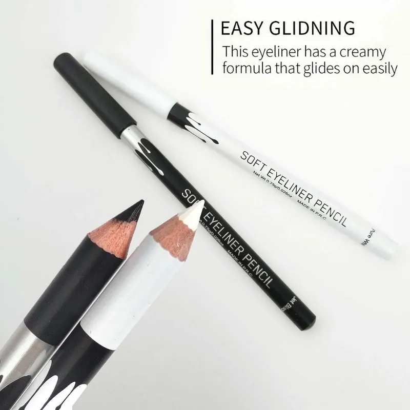 1/12pcs White Eyeliner Makeup Lasting Smooth Easy To Wear Eyes Brightener Waterproof Fashion Eyes Liner Pencils Eye Makeup Tools