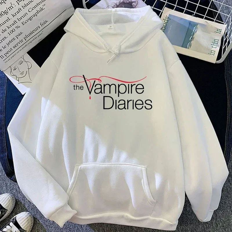 2026 New The Vampire Diaries Print Hoodie Women Men Casual Tops Autumn And Winter Sweatshirts Long Sleeve Harajuku Pullover