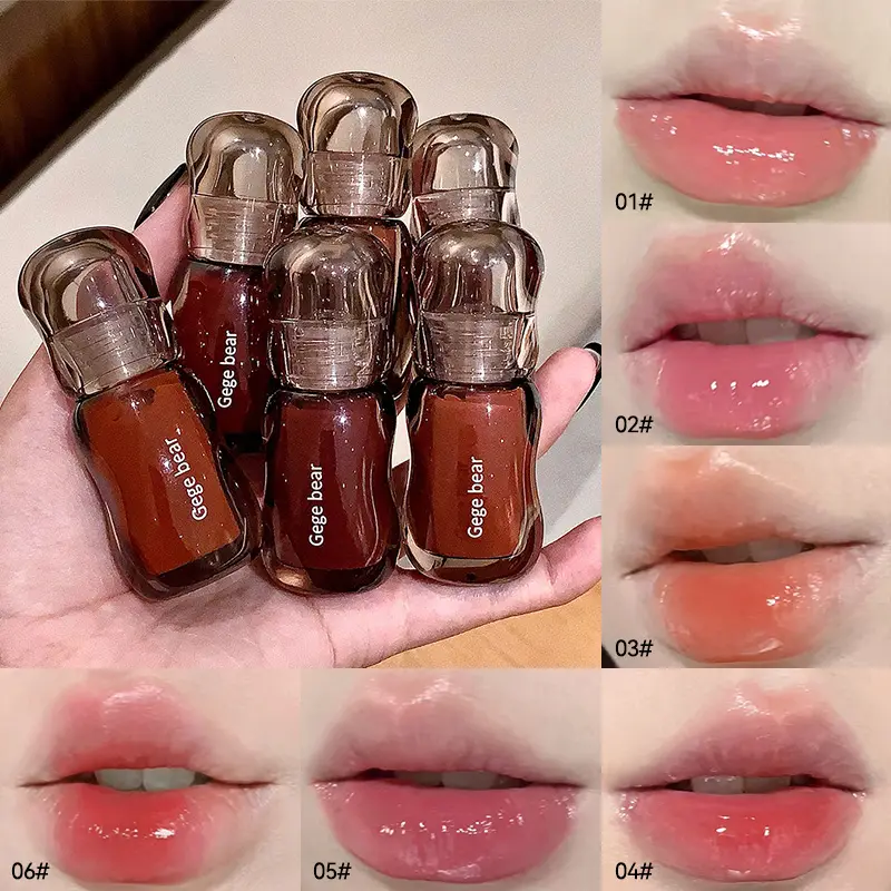 Gege Bear Crystal Gloss Lippentönung – Feuchtigkeitsspendende Herbst-/Winterformel mit Spiegelglanz-Finish und jugendlichem, aufpolsterndem Effekt