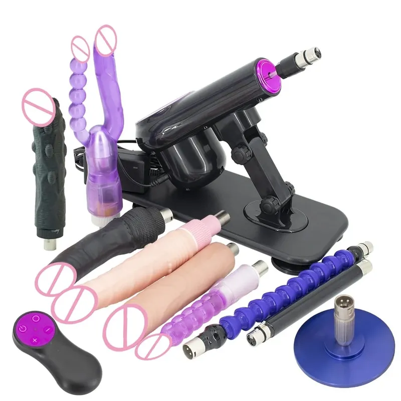 Portable Sex Machine Adjustable Speed Angle Automatic Wireless Control for Woman Man Masturbating Pumping Gun Sex Toys