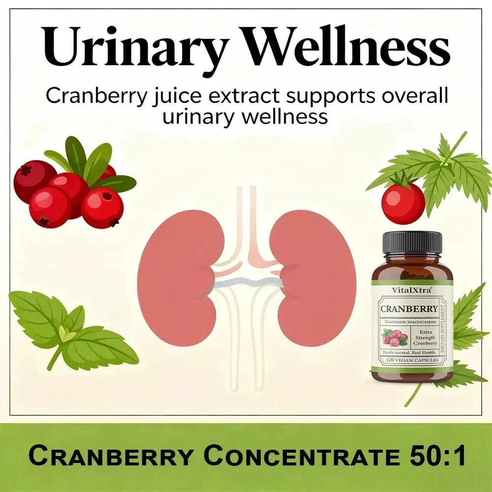 Cranberry Capsules - Supports Cardiovascular Health Enhances Immunity Supports Urinary Tract Health