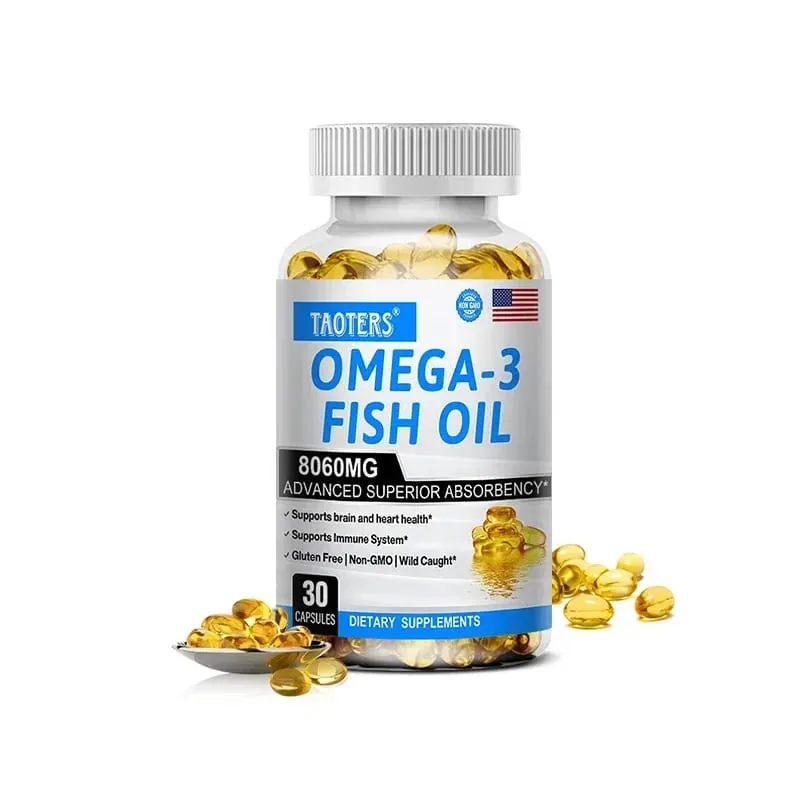 Omega-3 & EPA DHA – Heart Health Brain Health Inflammation Health Support Gluten-Free Easy To Swallow