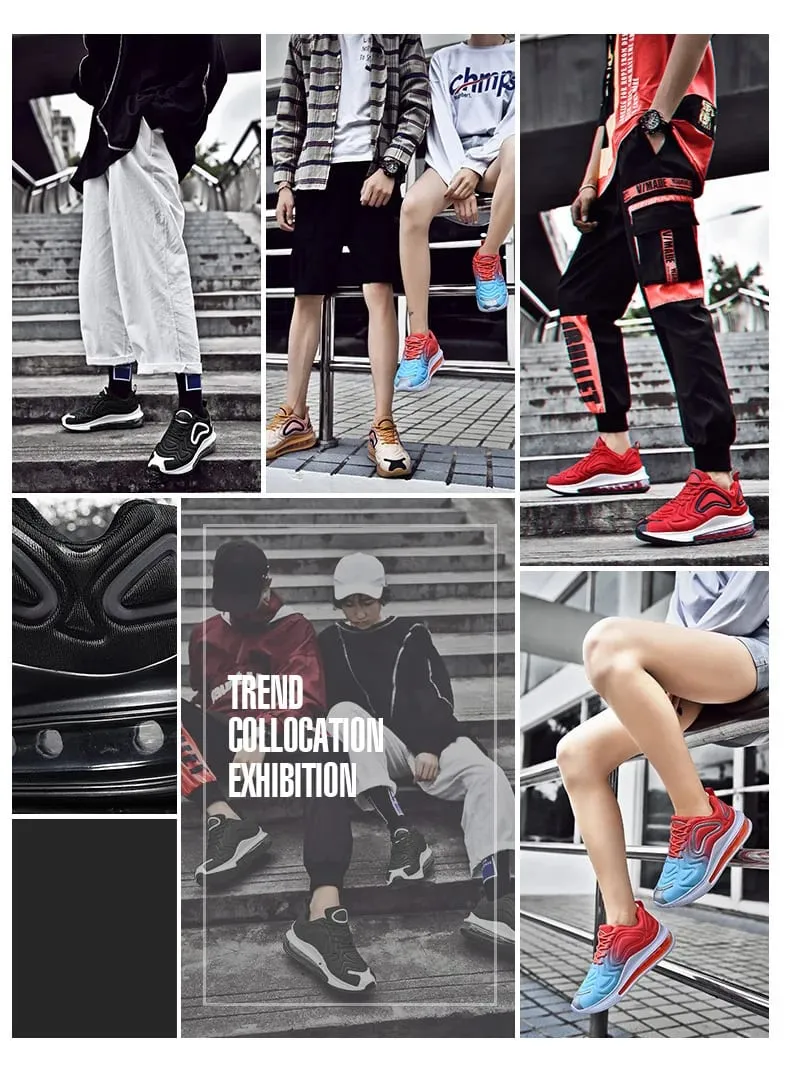 2026 New Men's Low-Top Running Shoes Fashionable Casual Sports Sneakers Large Size Couples Shoes Air Cushion Mesh Upgraded