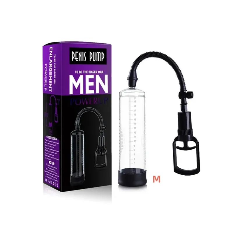 Penis Pump Vacuum Enlargement Trainer 3 Sleeves Silicone Male Enhancement Stamina Exercise Reusable Adult Sex Toy With Gauge