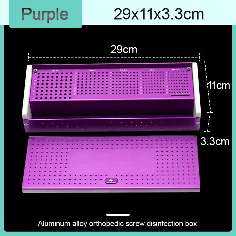 Pet Screw Box Aluminum Alloy Sterilization Box Orthopedic Screw Instrument Sterilization Box Storage Case，Makeup tools