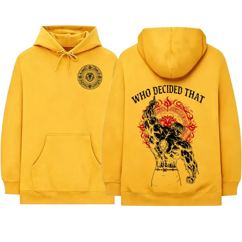 Anime The Seven Deadly Sins Escanor Manga Hoodies Men's Women Clothing Fashion Fleece Long Sleeves Hooded Sweatshirts Streetwear