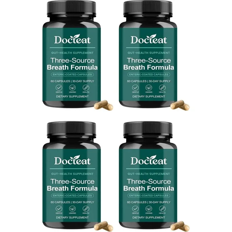 Docteat Gut Health Supplement Capsules with Berberine HCl Digestive Enzymes for Digestive Wellness & Immune Support 60 Capsules
