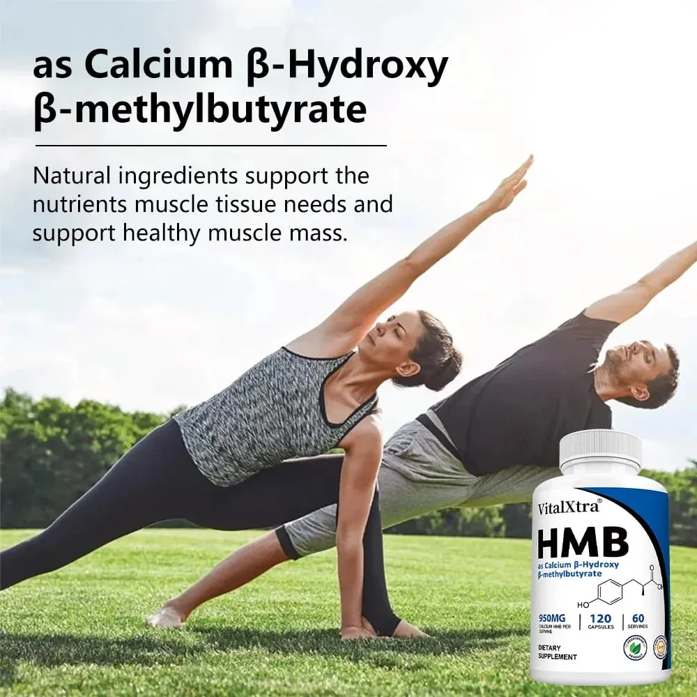 Highly Absorbable HMB Supplement – ​​Supports Muscle and Movement Enhances Strength and Reduces Skeletal Muscle Damage