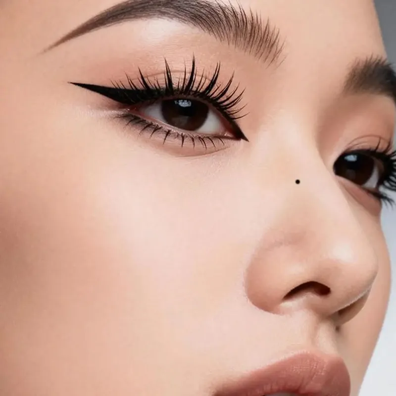 3 σε 1 Lower Eyelash Stamp Eyeliner & Mole 3s Fast Application Φυσικό φορητό μακιγιάζ ματιών 1/2 σετ μακράς διαρκείας, που δεν γλιστράει