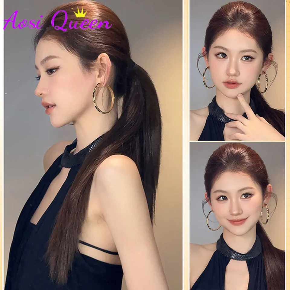 Fluffy Invisible Seamless Hair Pads Women Clip in Hair Extension Lining of Natural Hair Top Side Cover Piece Synthetic Pads